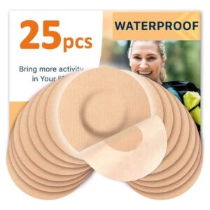 Freestyle Libre Patches Pack Of 25 No Glue In The Center Color Tan By Fixic